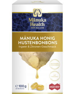Manuka Health - Manuka Honig Lutschbonbons Ingwer & Zitrone 100g