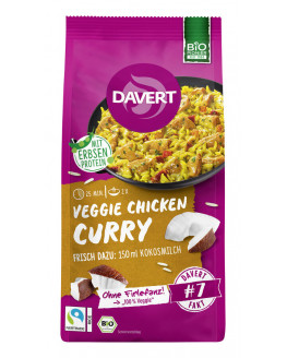 Davert - Curry de poulet végétarien avec riz Fairtrade | Miraherba