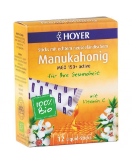 HOYER - Manuka Honey Liquid Sticks MGO 150+ organic - 12 x 8 g