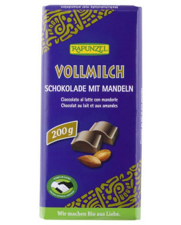 Rapunzel - Cioccolato al Latte con Mandorle intere - 200 g
