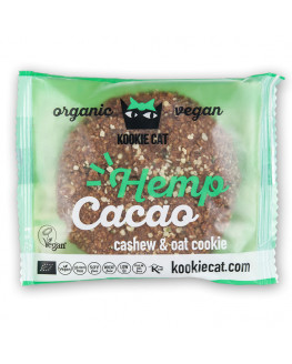 Kookie Cat - hemp seeds and Cocoa nibs - 50g, Cashew-oat biscuit