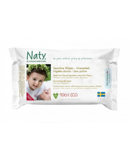 Naty - Feuchttücher Sensitiv, unparfümiert - 56 Stück