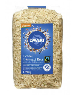 Davert de Deméter, Arroz Basmati, arroz integral FAIRTRADE, 500g