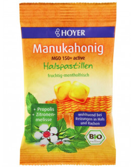 HOYER Manuka honey throat lozenges - 30g