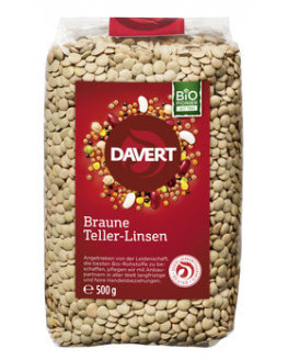 Davert - Brown plate lentils 500g | Miraherba organic food