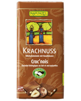 Rapunzel - Krachnuss Leche entera de Chocolate con Avellanas HIH - 100 g