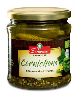 Schweizer - Bioland Cornichons, 330 g | Miraherba Bio Lebensmittel