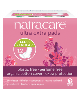 Natracare Ultra Extra Sanitary Pads Normal - 12 Pieces