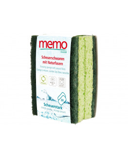 Memo - natural fiber dishwashing sponges highly abrasive 2-pack