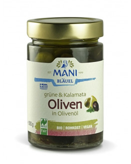 MANI - Olives Vertes & Kalamata Bio à l'Huile d'Olive - 280 g