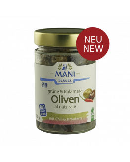 MANI - Organic Kalamata olive mix al naturale | Miraherba organic food
