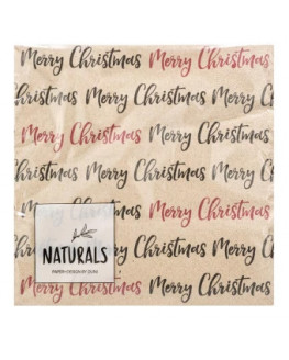 Naturals - servilletas ecológicas Feliz Navidad - 25 piezas